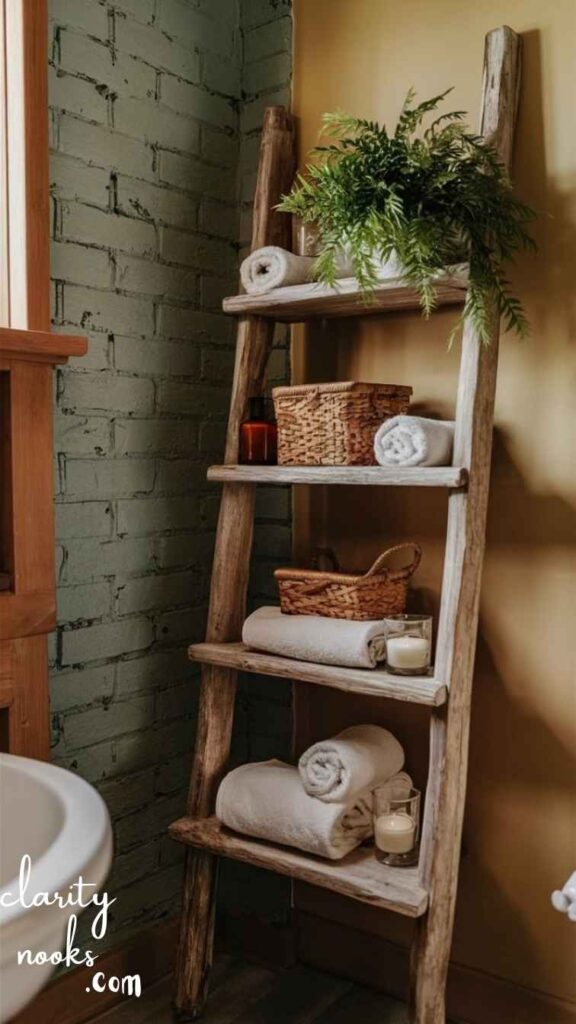 Elevate Your Towel Storage with a DIY Ladder Rail