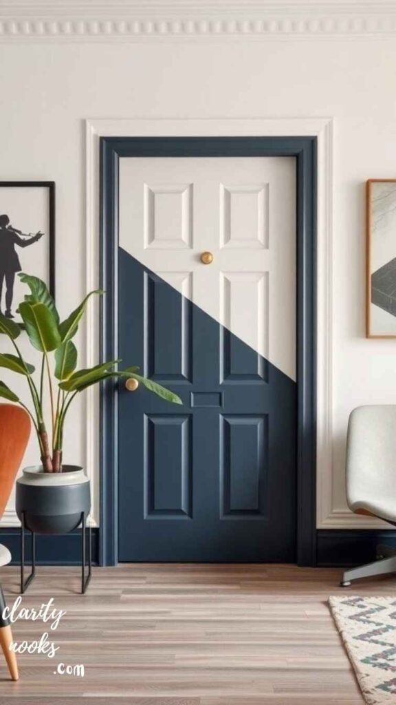 Two-Tone Color Blocking for Modern Doors