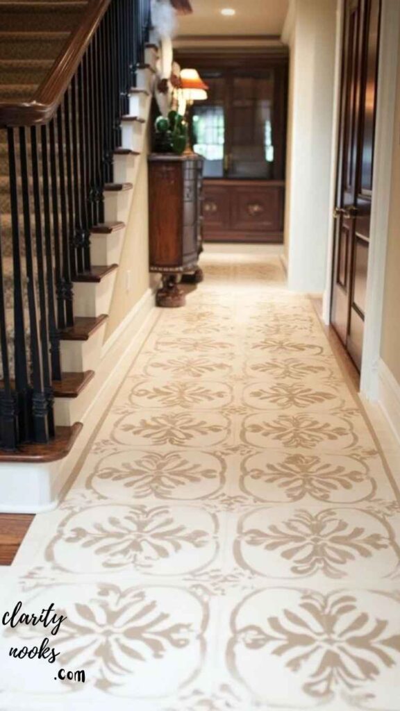 Add DIY Stenciled Tile or Floor Pattern for a Designer Look