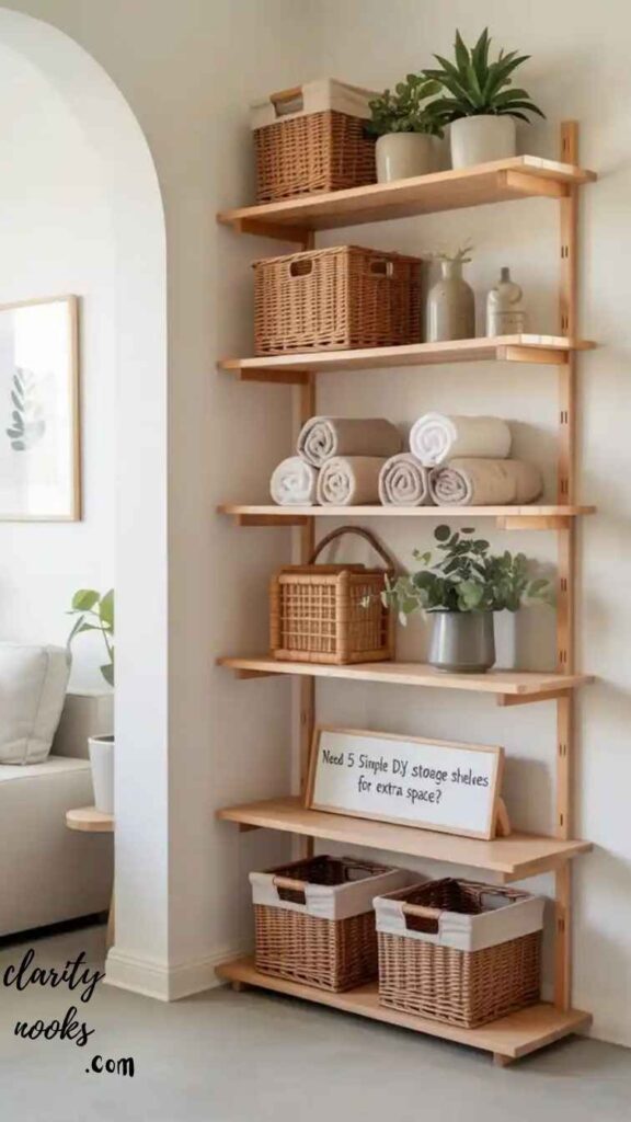 Install DIY Open Shelving for Display + Storage