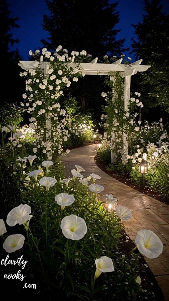 Design a Moon Garden with White Flowers