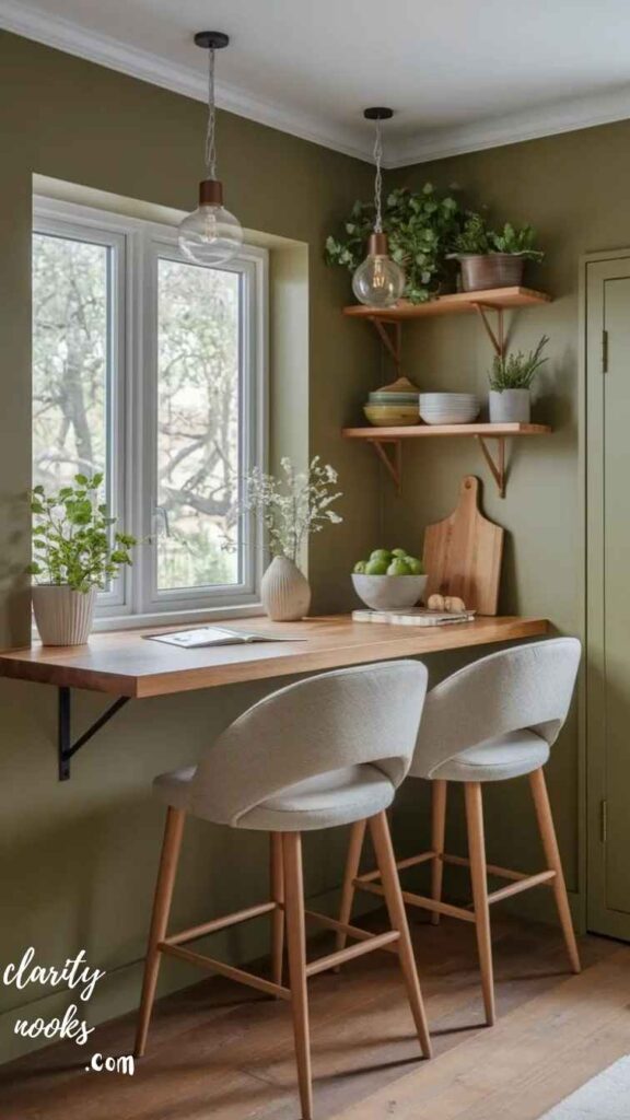 Window Seat Nook with a Floating Table