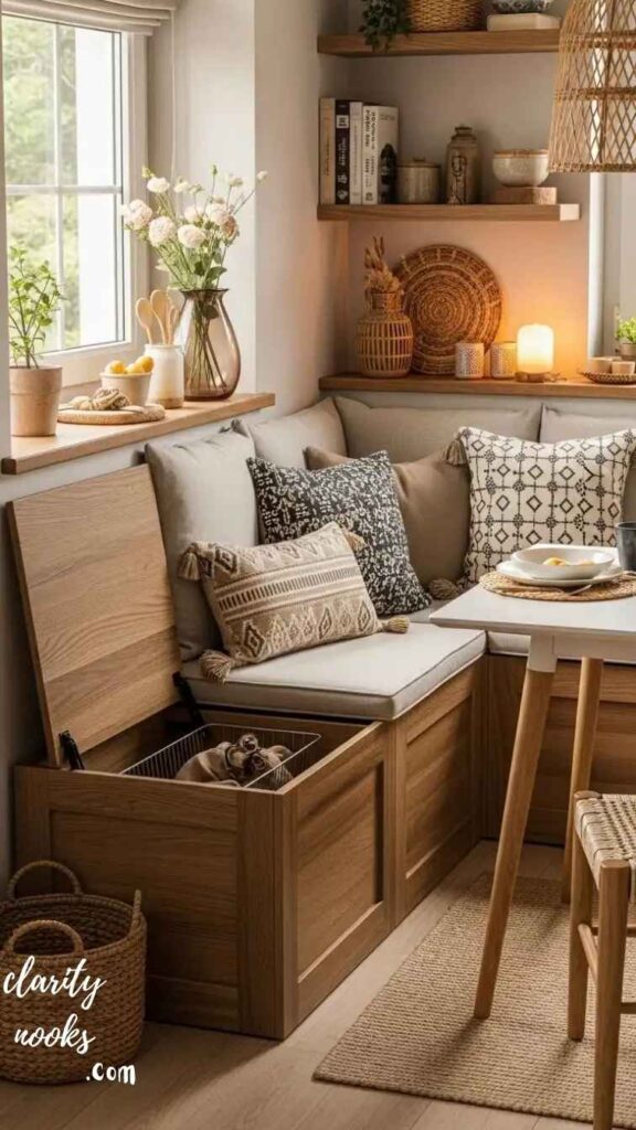 The Banquette Using Repurposed Kitchen Cabinets