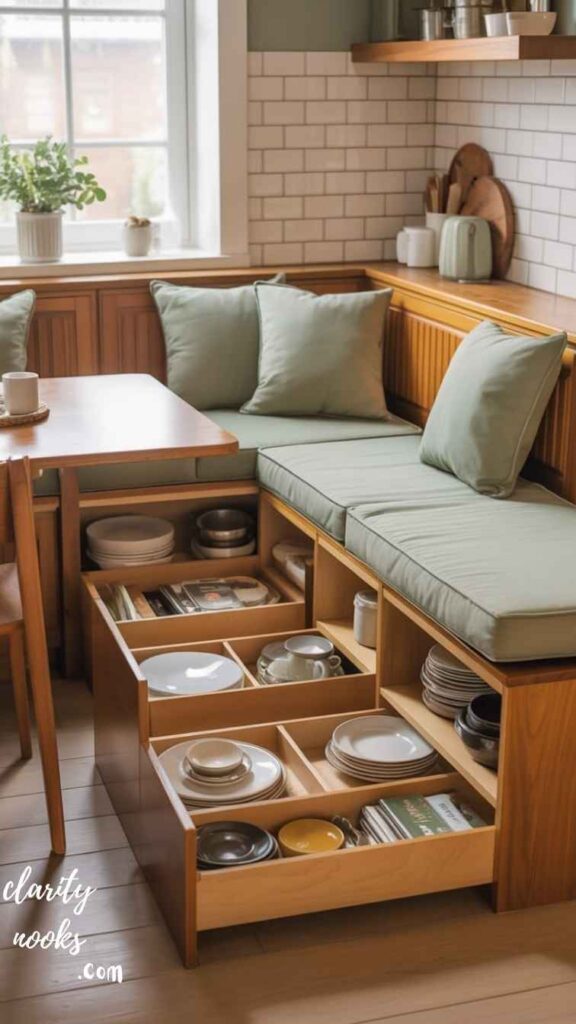 The Classic L-Shaped Corner Bench with Storage