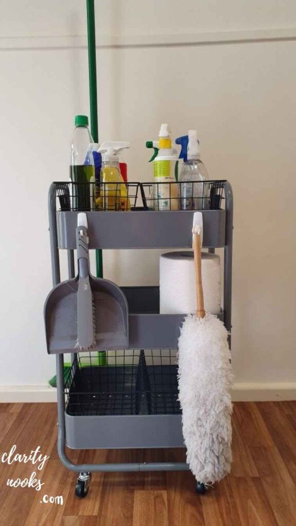 Use a Rolling Utility Cart for Portable Storage