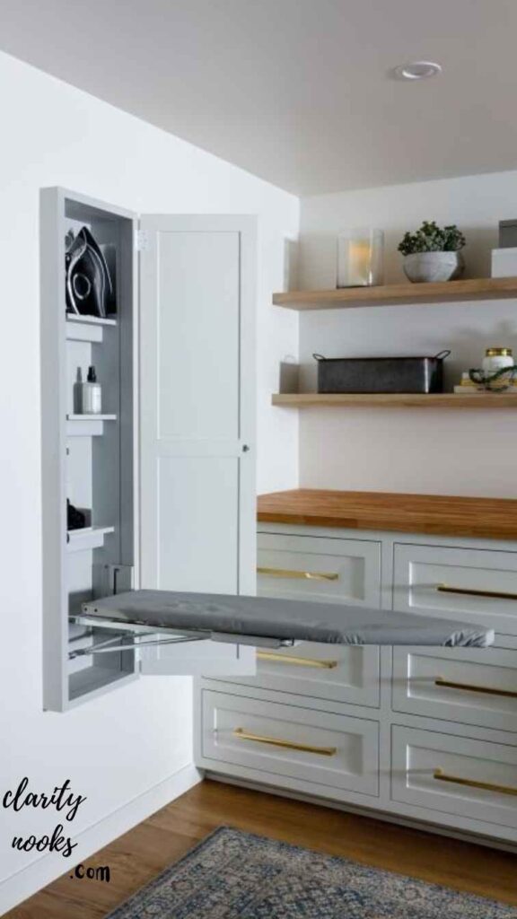 Add a Built-In Pull-Out Ironing Board Cabinet