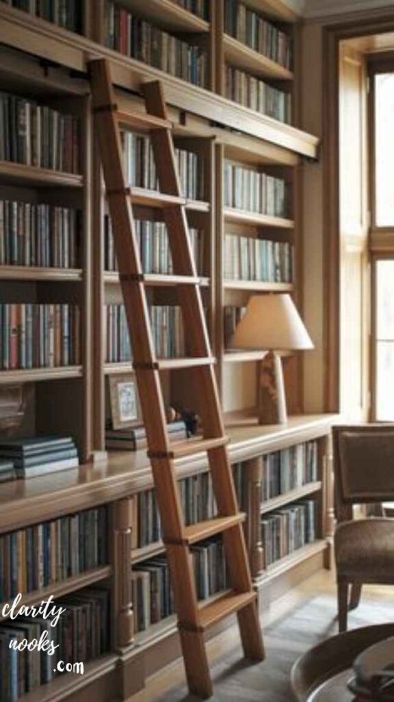 Rolling Library Ladder Setup