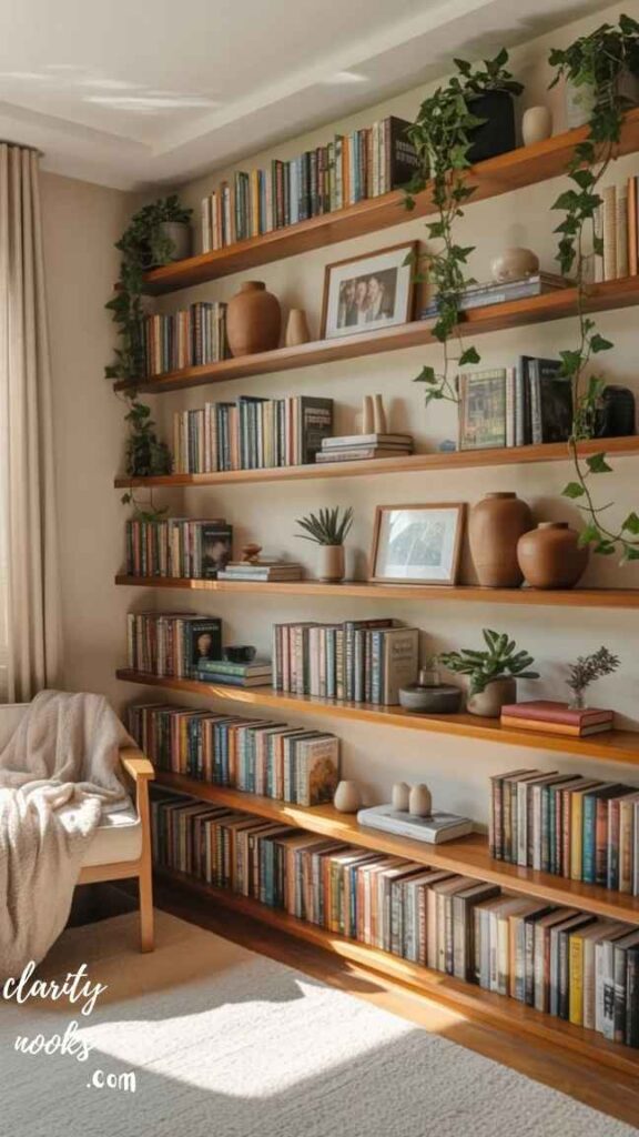 Floor-to-Ceiling Built-In Shelves