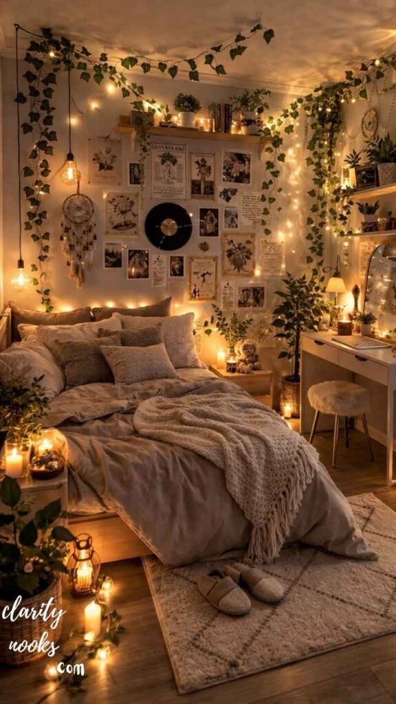 Install a Fairy Light Canopy Above Your Bed