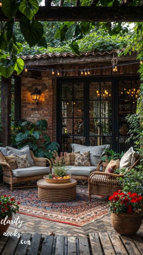 Layered Outdoor Rugs for Instant Warmth