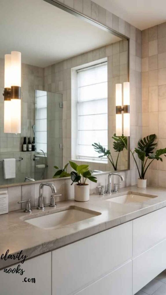 Use an Oversized Mirror to Visually Double Your Space