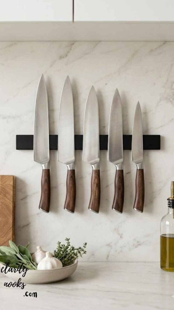 Install a Magnetic Knife Strip to Free Counter Space