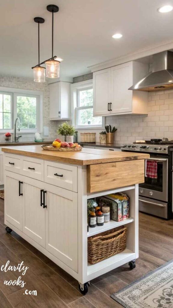 Use a Rolling Kitchen Island or Cart