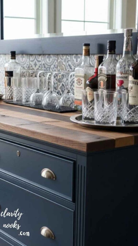 Repurposed Dresser Bar