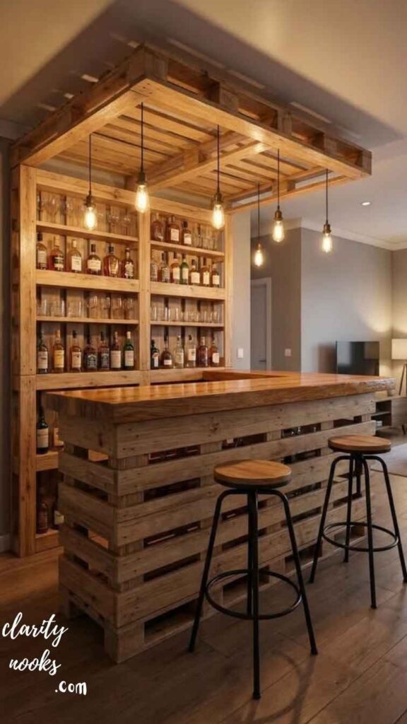 Reclaimed Wood Pallet Bar