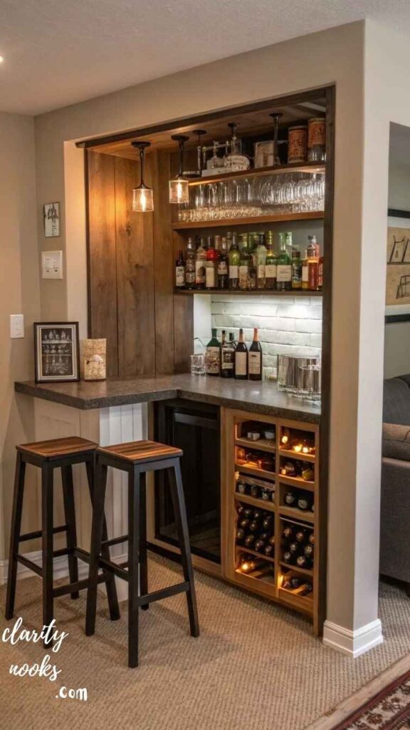 Basement Built-In Bar