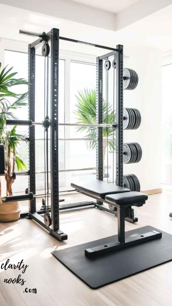A Squat Rack as the Centerpiece