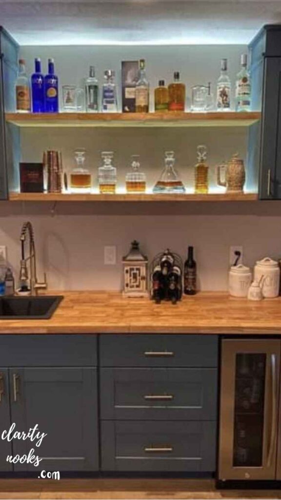 Wet Bar with Basement Sink
