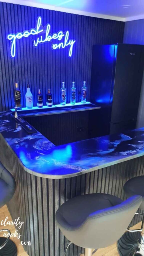 Epoxy Countertop and LED Bar