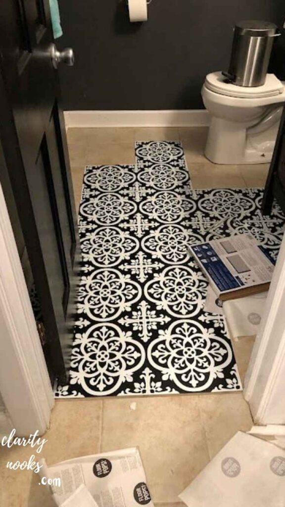 Peel-and-Stick Tile Transformation