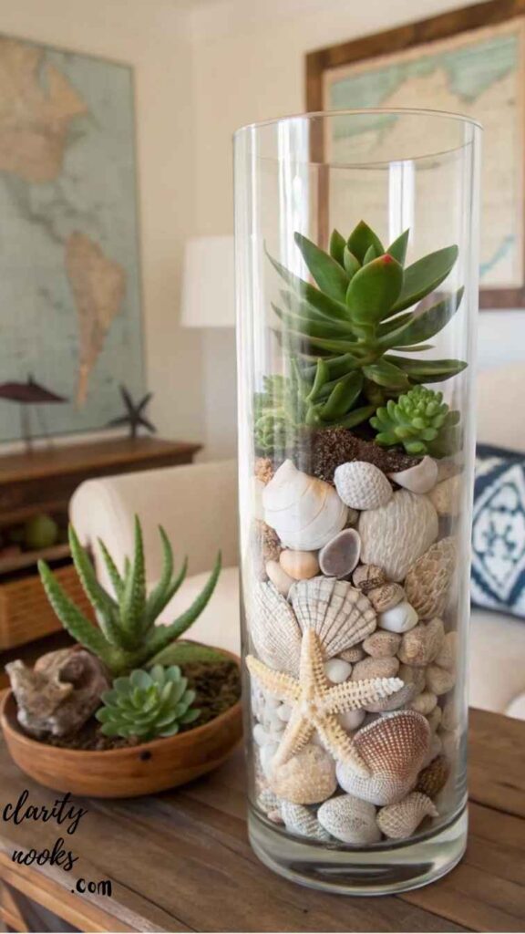 Create Sea Glass Decor Displays