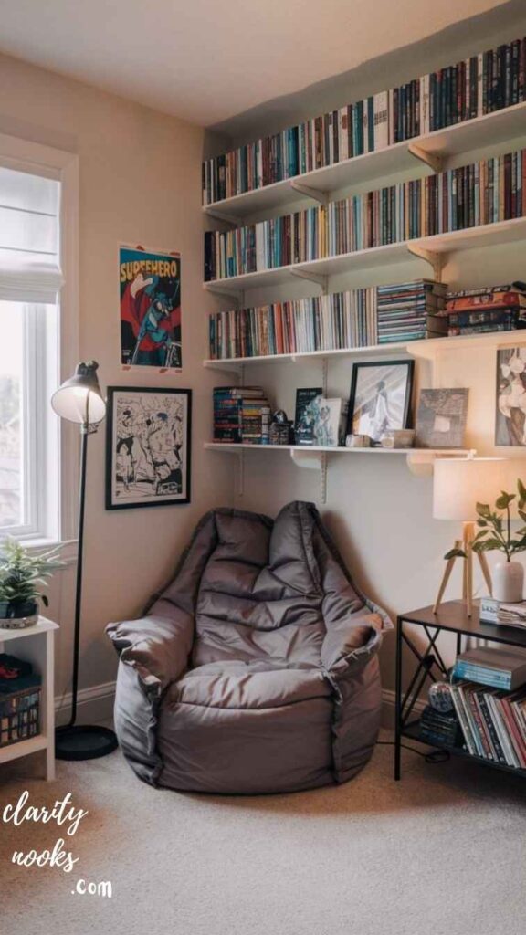 Reading Nook in a Corner or Under a Loft