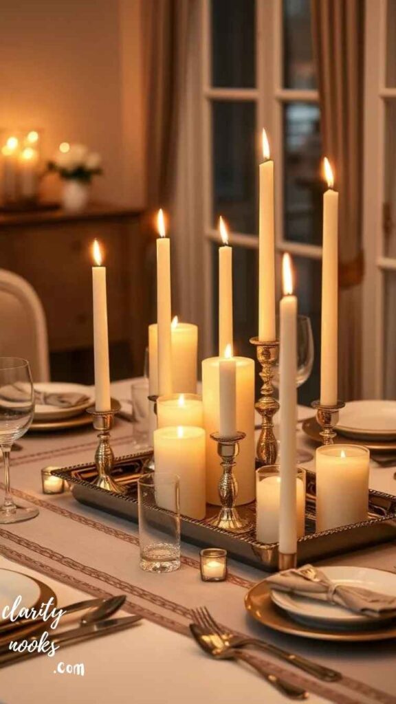 Create a Candle Arrangement with Intentional Heights