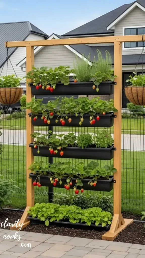 Install a Vertical Garden or Trellis Wall for Narrow Plots