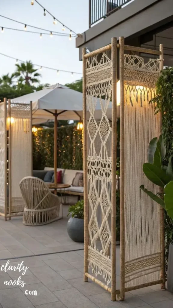 DIY Macramé or Woven Rope Screens