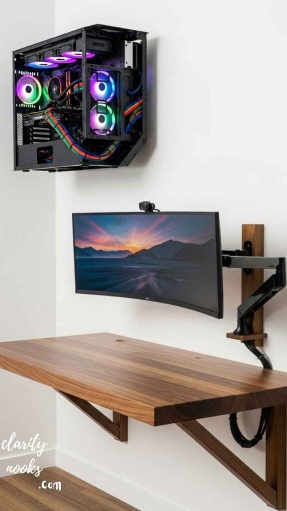 The Wall-Mounted Floating Desk Perfect for Small Spaces