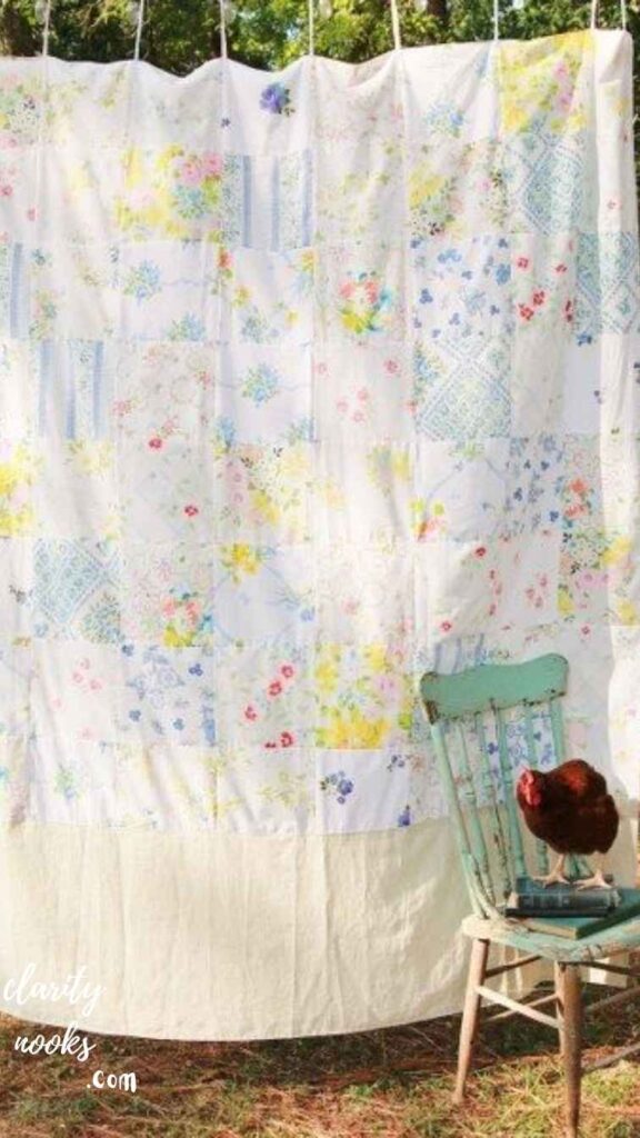 Repurposed Bed Sheet Curtains