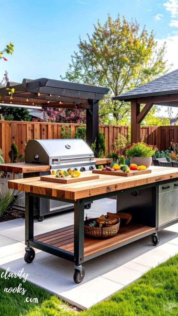 Standalone Island with Built-In Grill