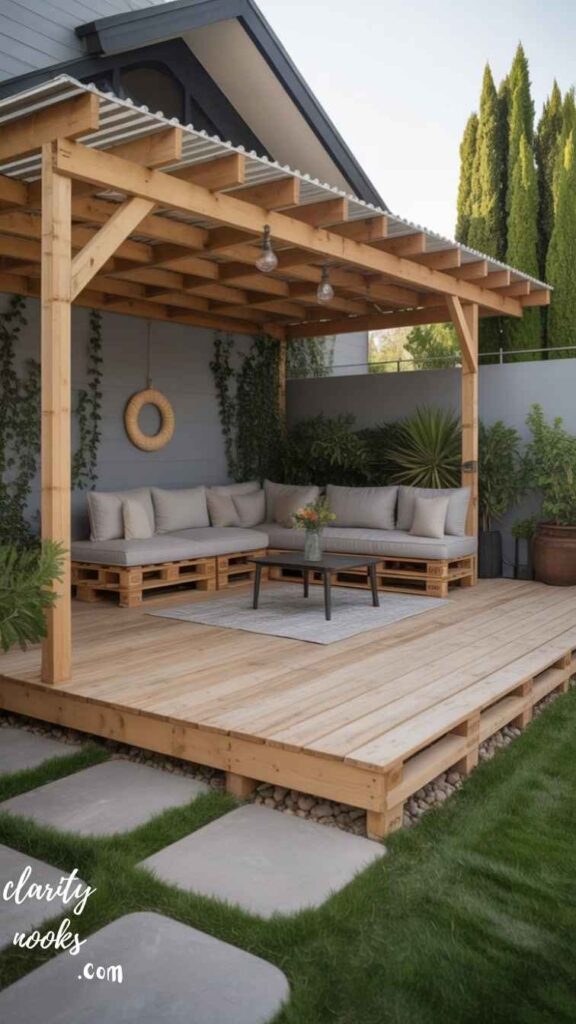 Create a Low-Budget Pallet Wood Patio Deck