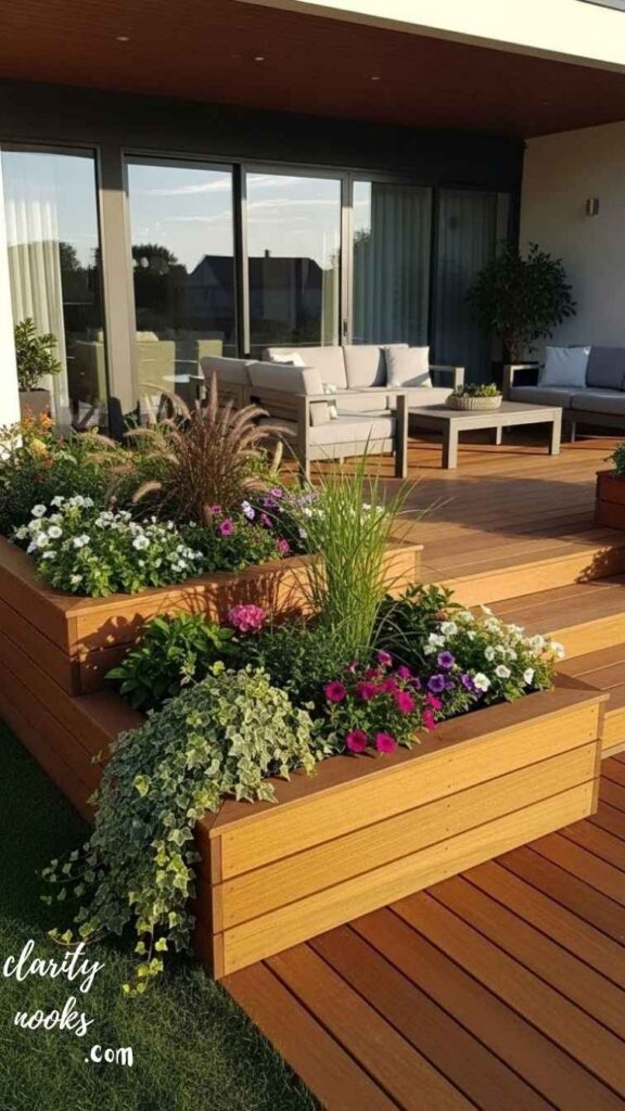 Container Garden with Layered Heights