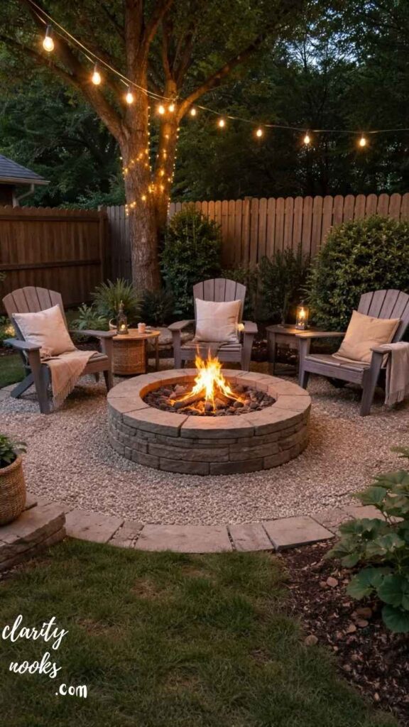 Cozy DIY Fire Pit or Tabletop Fire Bowl Area