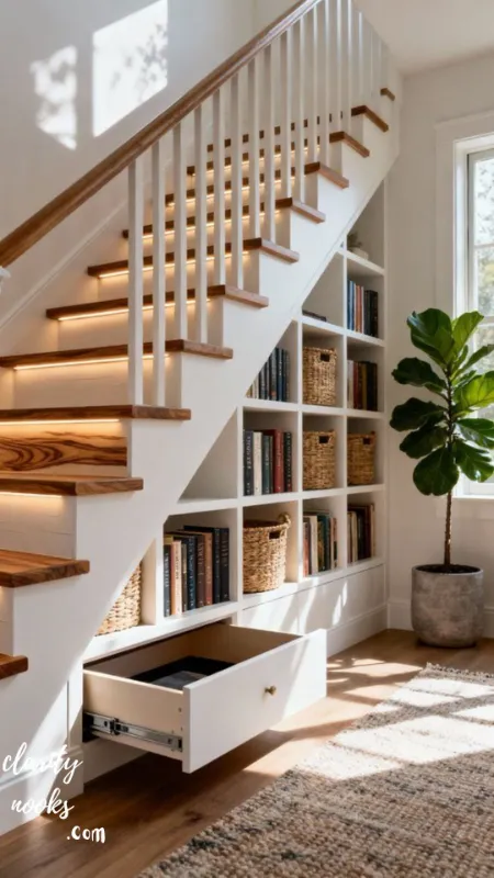 Bookshelf Staircase: Integrate Storage Into Your Steps