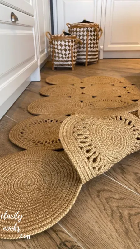 Jute Burlap Woven Rug