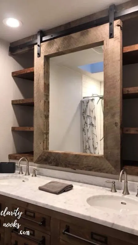 Barn Door Style Sliding Mirror