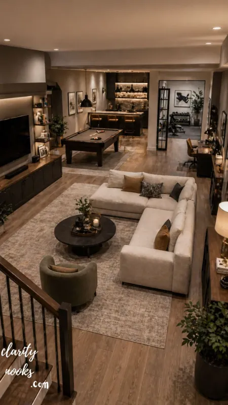 Basement Flooring Makeover: From Concrete to Cozy
