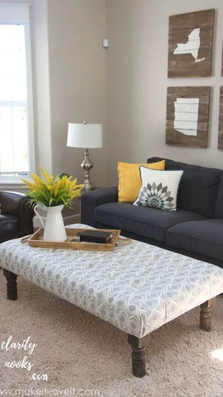 Build a DIY Storage Ottoman or Coffee Table