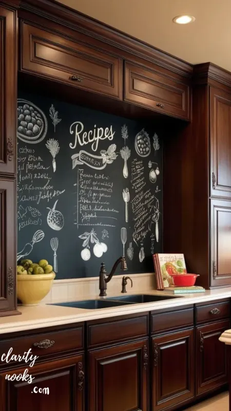 Chalkboard Paint Backsplash Functional Art for the Family Kitchen