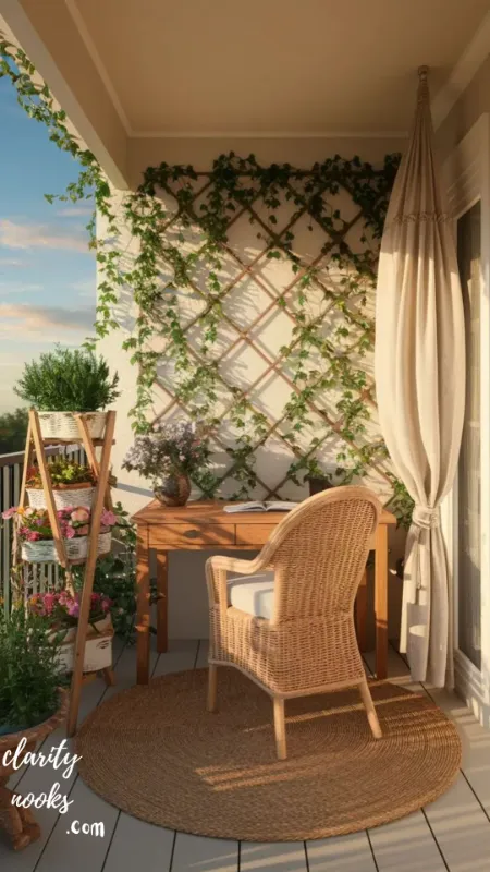 Design a Minimalist Balcony Office or Reading Nook