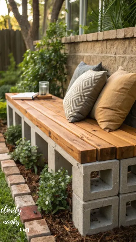DIY Cinder Block Bench and Planter Combo: Rustic, Durable, and Free-Form