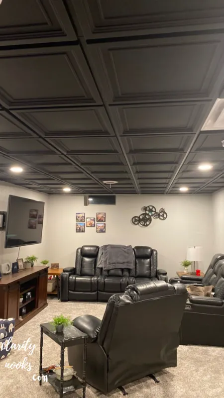 Drop Ceiling Tile Makeover: Don't Hide It Own It