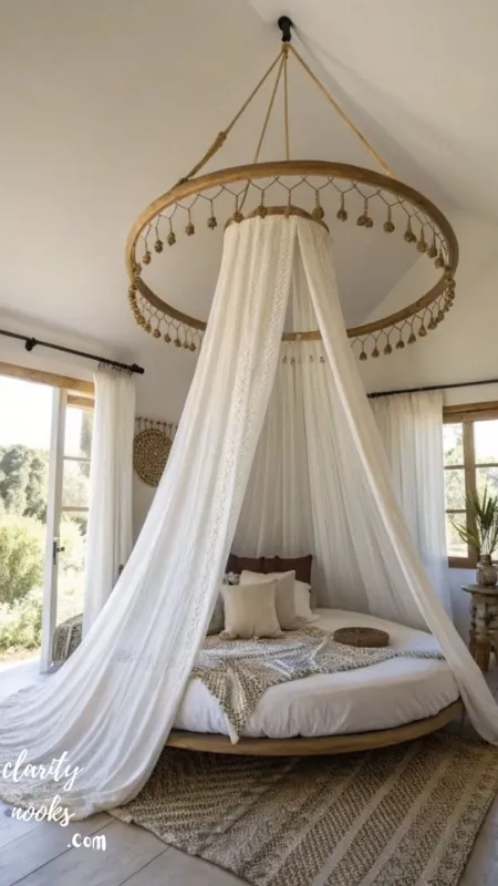 Hula Hoop Double-Ring Floating Canopy
