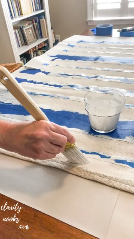 Painted Canvas Drop Cloth Rug