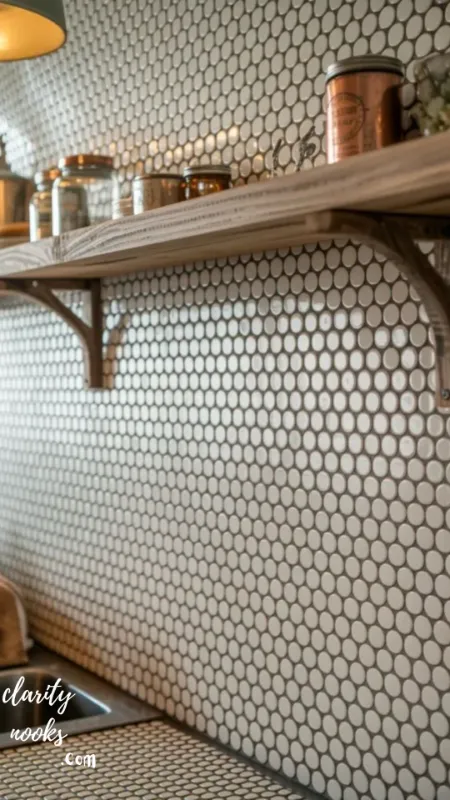 Penny Tile Backsplash Bold, Budget-Friendly, and Brilliant
