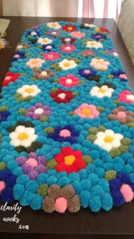 Pom-Pom or Yarn Tufted Rug