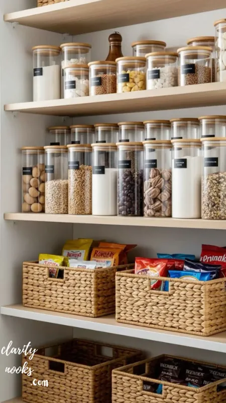 Use Clear Airtight Containers for Dry Goods