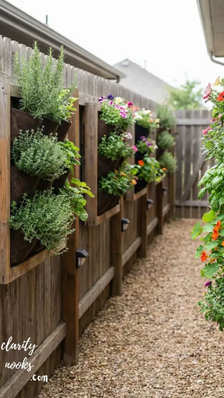 Vertical Garden Wall with Pocket Planters